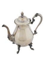 ANTIQUE ENGLISH SILVER PLATED COPPER TEA POT