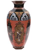 HIGH QUALITY MEIJI JAPAN CLOISONNE GOLDSTONE VASE