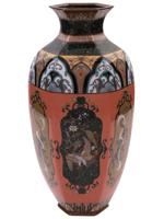 HIGH QUALITY MEIJI JAPAN CLOISONNE GOLDSTONE VASE