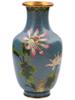 ANTIQUE CHINESE QING CLOISONNE ENAMEL FLOWER VASE PIC-0