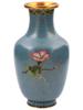 ANTIQUE CHINESE QING CLOISONNE ENAMEL FLOWER VASE PIC-2