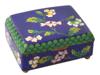 ANTIQUE CHINESE COVERED FLORAL CLOISONNE ENAMEL BOX PIC-0