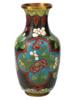 ANTIQUE CHINESE CLOISONNE ENAMEL OVER BRASS VASE PIC-0