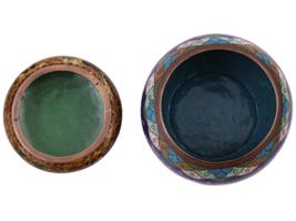 ANTIQUE CHINESE QING CLOISONNE ENAMEL SERVING BOWLS