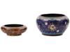 ANTIQUE CHINESE QING CLOISONNE ENAMEL SERVING BOWLS PIC-2