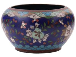 ANTIQUE CHINESE QING CLOISONNE ENAMEL SERVING BOWLS