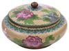 ANTIQUE CHINESE QING CLOISONNE ENAMEL LIDDED BOWL PIC-1