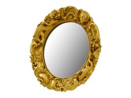 ANTIQUE BAROQUE ORNATE GILT BRONZE WALL MIRROR