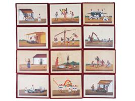 ANTIQUE INDIAN COMPANY SCHOOL MINIATURE PAINTINGS