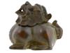 CHINESE MING MANNER LION FORM BRONZE INCENSE BURNER PIC-1