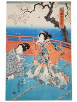 UTAGAWA KUNISADA ANTIQUE JAPANESE WOODBLOCK PRINT