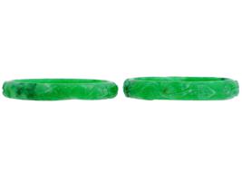 CHINESE HAND CARVED JADE BANGLE BRACELETS AMULETS