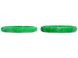 CHINESE HAND CARVED JADE BANGLE BRACELETS AMULETS