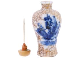 ANTIQUE CHINESE CRACKLE GLAZE PORCELAIN SNUFF BOTTLE