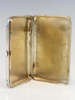 ANTIQUE RUSSIAN GILT SILVER ENAMEL CIGARETTE CASE