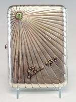 ANTIQUE RUSSIAN SILVER GOLD GEMSTONES CIGARETTE CASE