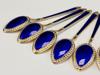 ANTIQUE ENGLISH SHEFFIELD SILVER ENAMEL SPOONS SET PIC-4