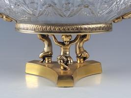 ANTIQUE FRENCH CRYSTAL ORMOLU CENTERPIECE FRERES