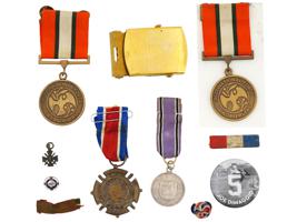 COLLECTION OF MILITARY BADGES AND MEDALS