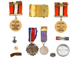 COLLECTION OF MILITARY BADGES AND MEDALS