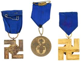 NAZI GERMAN WAFFEN SS LONG SERVICE AWARD MEDALS