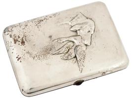 WWII SOVIET SILVER CIGARETTE CASE WITH DEDICATION