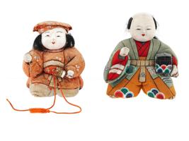 JAPANESE SHOWA TRADITIONAL KIMEKOMI WOODEN DOLLS