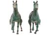 PAIR OF ANTIQUE WEST CHINESE BRONZE HORSES PIC-4