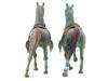 PAIR OF ANTIQUE WEST CHINESE BRONZE HORSES PIC-3