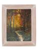 ANTIQUE LANDSCAPE OIL PAINTING SIGNED BY THE ARTIST PIC-0