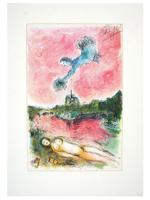 SIGNED FRENCH LITHOGRAPH BY CHAGALL W CERTIFICATE