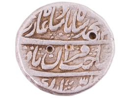 INDIAN MUGHAL MUHAMMAD SHAH STYLE RUPEE SILVER COIN