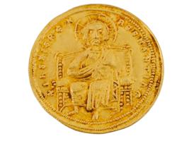 ANTIQUE GRAND TOUR BYZANTIN 23K GOLD COIN REPRODUCTION