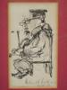 ANTIQUE CARICATURE INK DRAWING BY HOBARTH HOLBO PIC-1