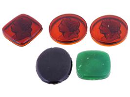 ANCIENT ROMAN MANNER COLOR GLASS INTAGLIO SEALS