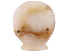 EGYPTIAN PTOLEMAIC DYNASTY ALABASTER FLASK BOTTLE