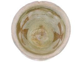 ANCIENT ROMAN EMPIRE GLASS CAGE CUP WITH GILT CROSS