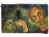 AMERICAN SURREALIST OIL PAINTING ON TAVERN SIGN PIC-0