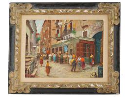 ITALIAN NAPLES OIL PAINTING BY VINCENZO CURTIELLO