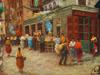 ITALIAN NAPLES OIL PAINTING BY VINCENZO CURTIELLO PIC-1