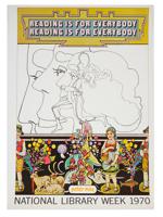 AMERICAN LITHOGRAPH READING IS FOR EVERYBODY PETER MAX