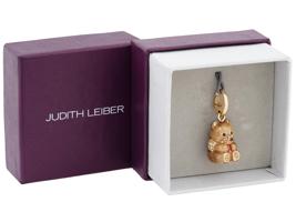 JUDITH LEIBER GILT STERLING TEDDY BEAR CHARM IOB