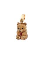 JUDITH LEIBER GILT STERLING TEDDY BEAR CHARM IOB