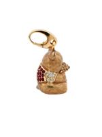 JUDITH LEIBER GILT STERLING TEDDY BEAR CHARM IOB