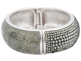 JUDITH LEIBER PAPARAZZI GLITZ UP BANGLE BRACELET IOB