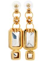 JUDITH LEIBER MULTICOLOR CRYSTAL DROP EARRINGS IOB