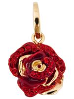 JUDITH LEIBER GILT STERLING GEMS ROSE CHARM IOB