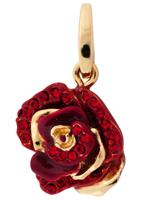 JUDITH LEIBER GILT STERLING GEMS ROSE CHARM IOB