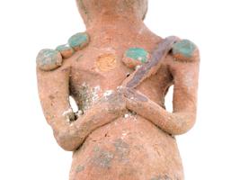 ANCIENT NEOLITHIC CLAY RITUAL BURIAL FIGURE