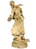 AUGUSTE MOREAU LARGE ANTIQUE FRENCH SPELTER STATUE PIC-3
